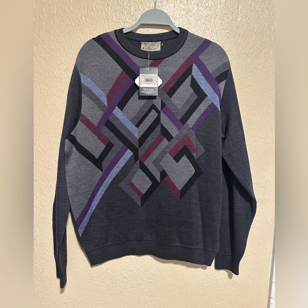 St. Croix Collections 100% Wool Sweater Size Medium Men’s‎ Patrick James